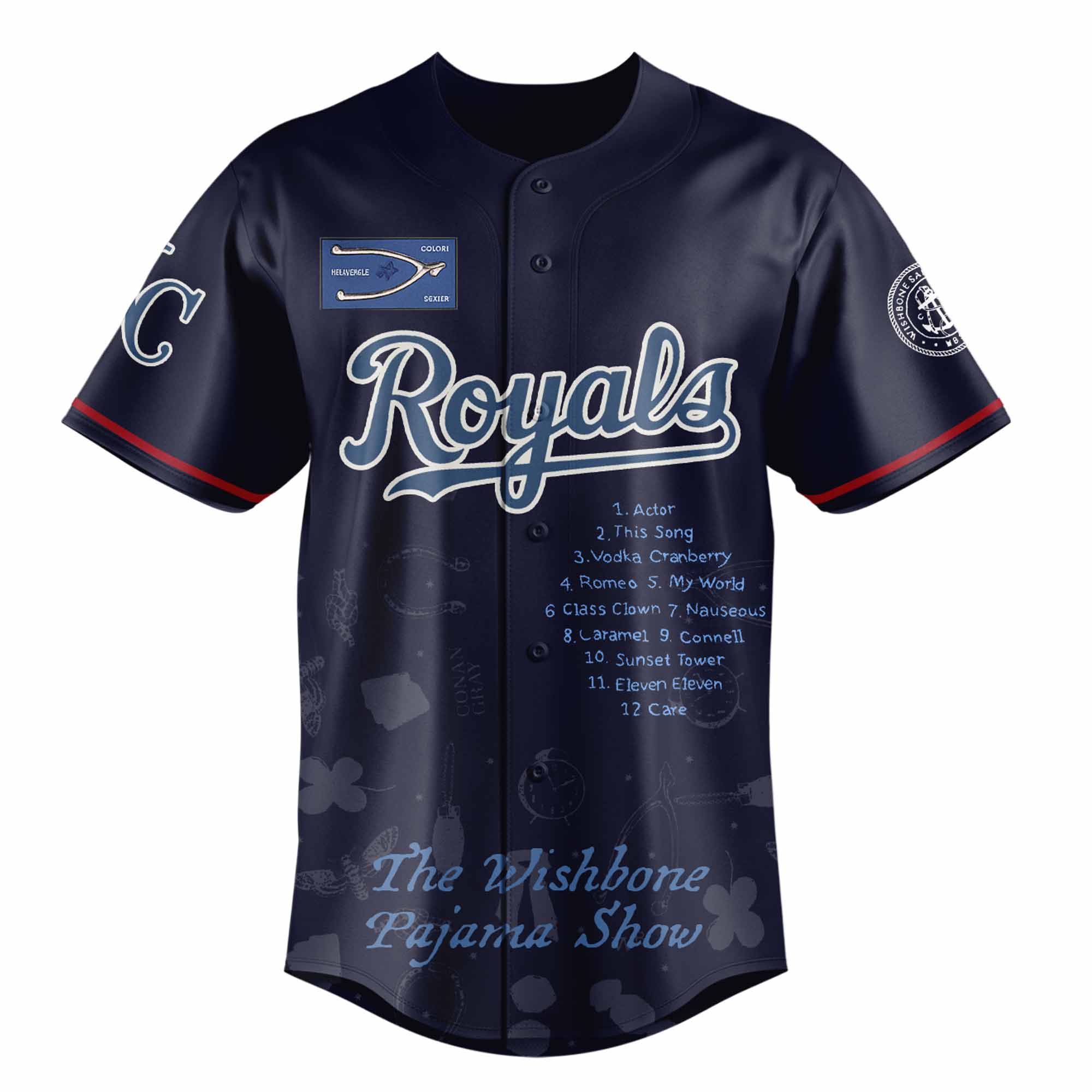 Jerseytrend Kansas City Royals MLB x The Wishbone Pajama Show Personalized Baseball Jersey For Fans - Image 2