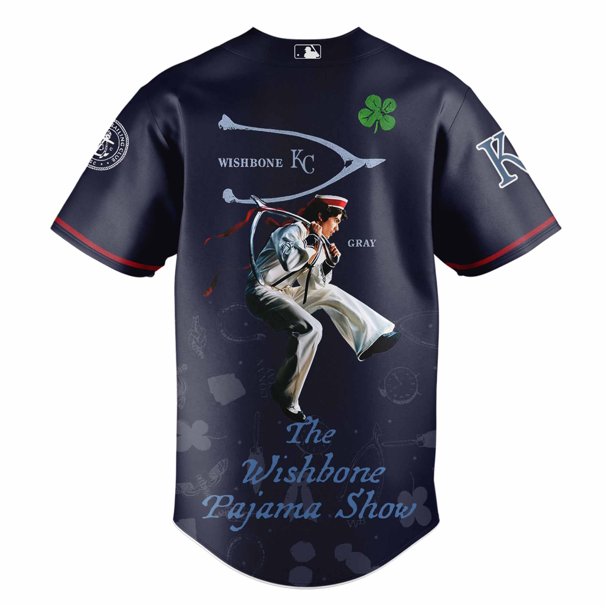Jerseytrend Kansas City Royals MLB x The Wishbone Pajama Show Personalized Baseball Jersey For Fans - Image 3