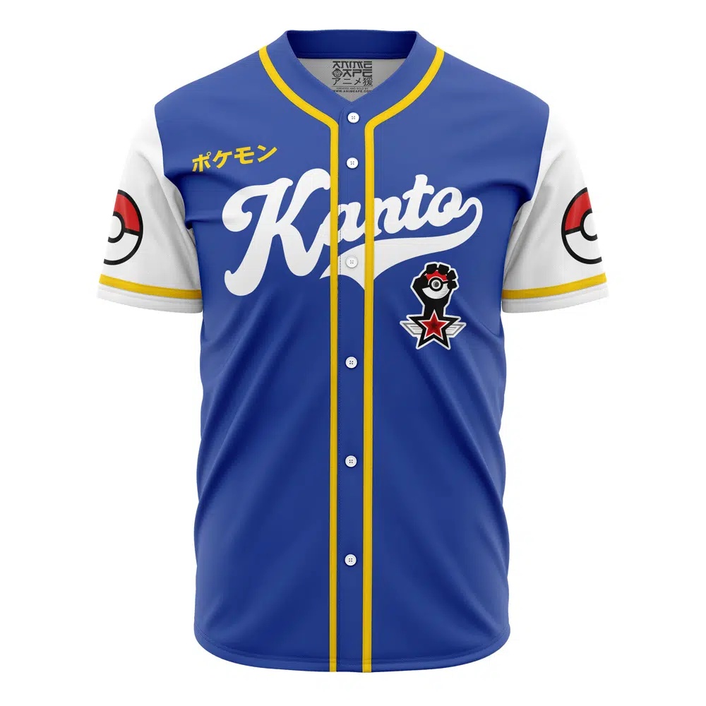 Mckenzieshoponline Kanto Trainer Pokemon Personalized Baseball Jersey For Fans