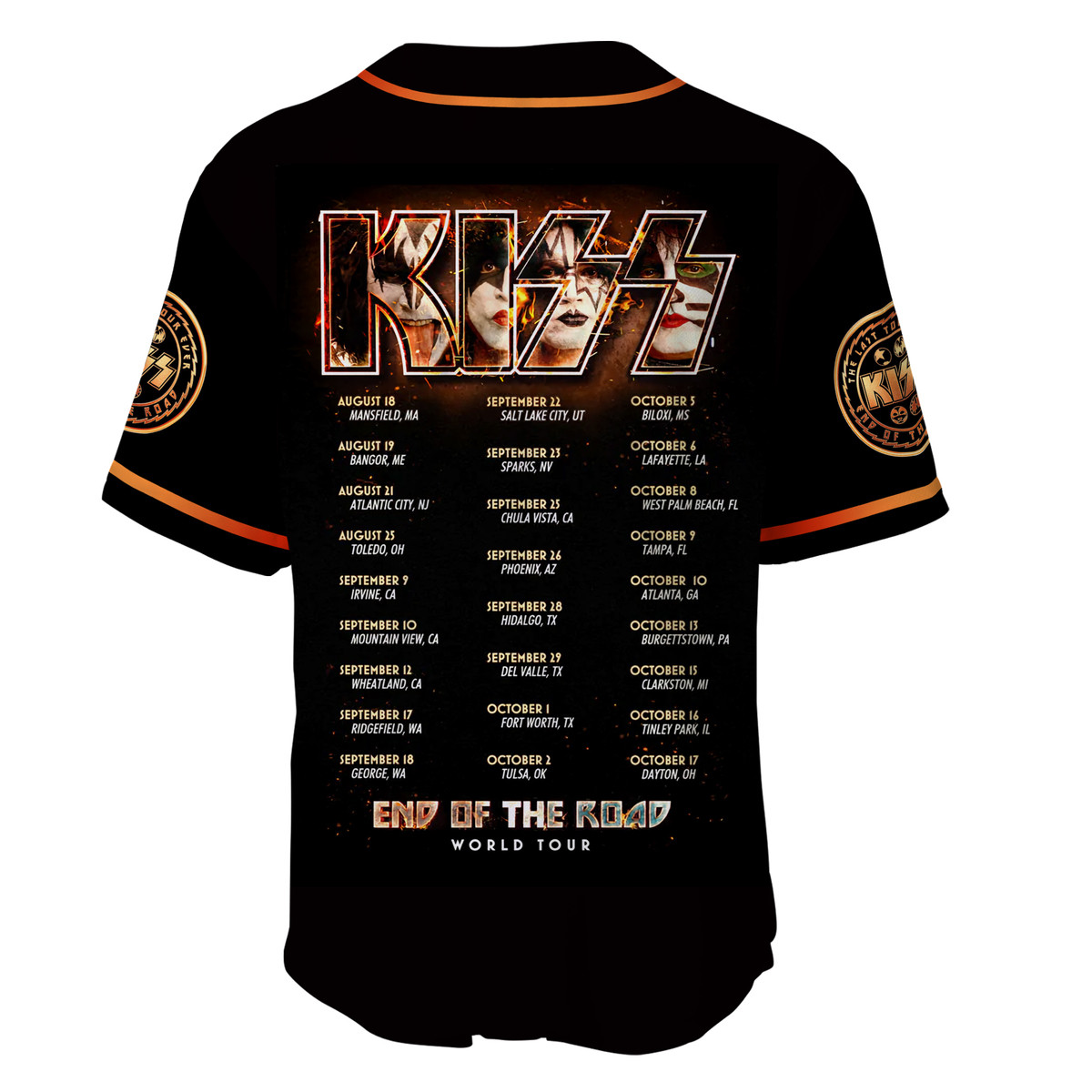 Jerseytrend Kiss Band End of The Road World Tour Personalized Baseball Jersey For Fans - Image 5