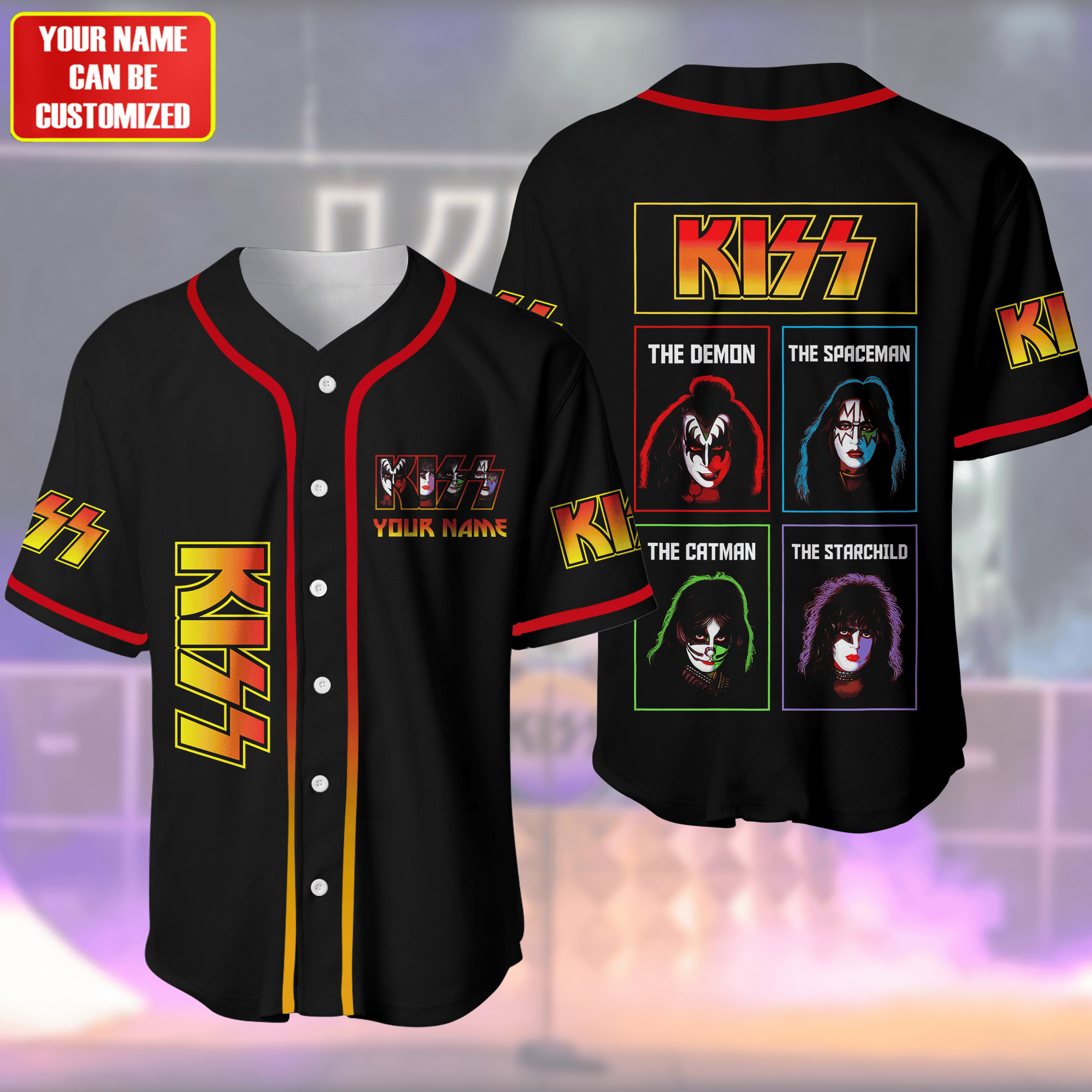 Jerseytrend Kiss Band Original Member Personalized Baseball Jersey For Fans