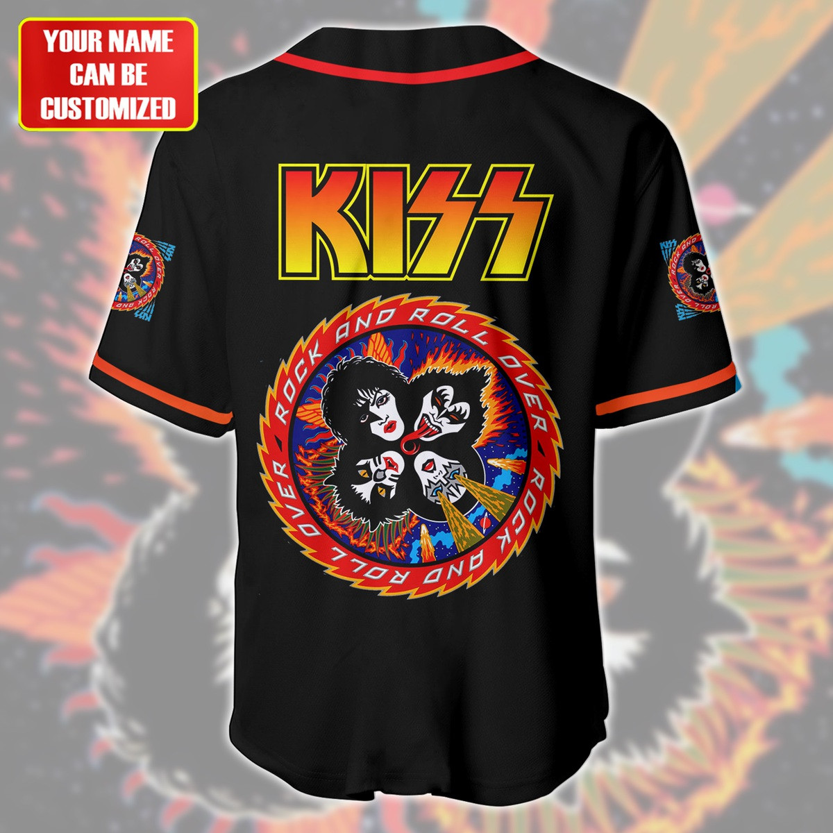Jerseytrend Kiss Band Rock and Roll Over Personalized Baseball Jersey For Fans - Image 4