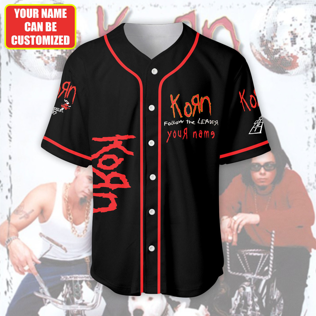 Jerseytrend Korn Band Follow The Leader Personalized Baseball Jersey For Fans - Image 2