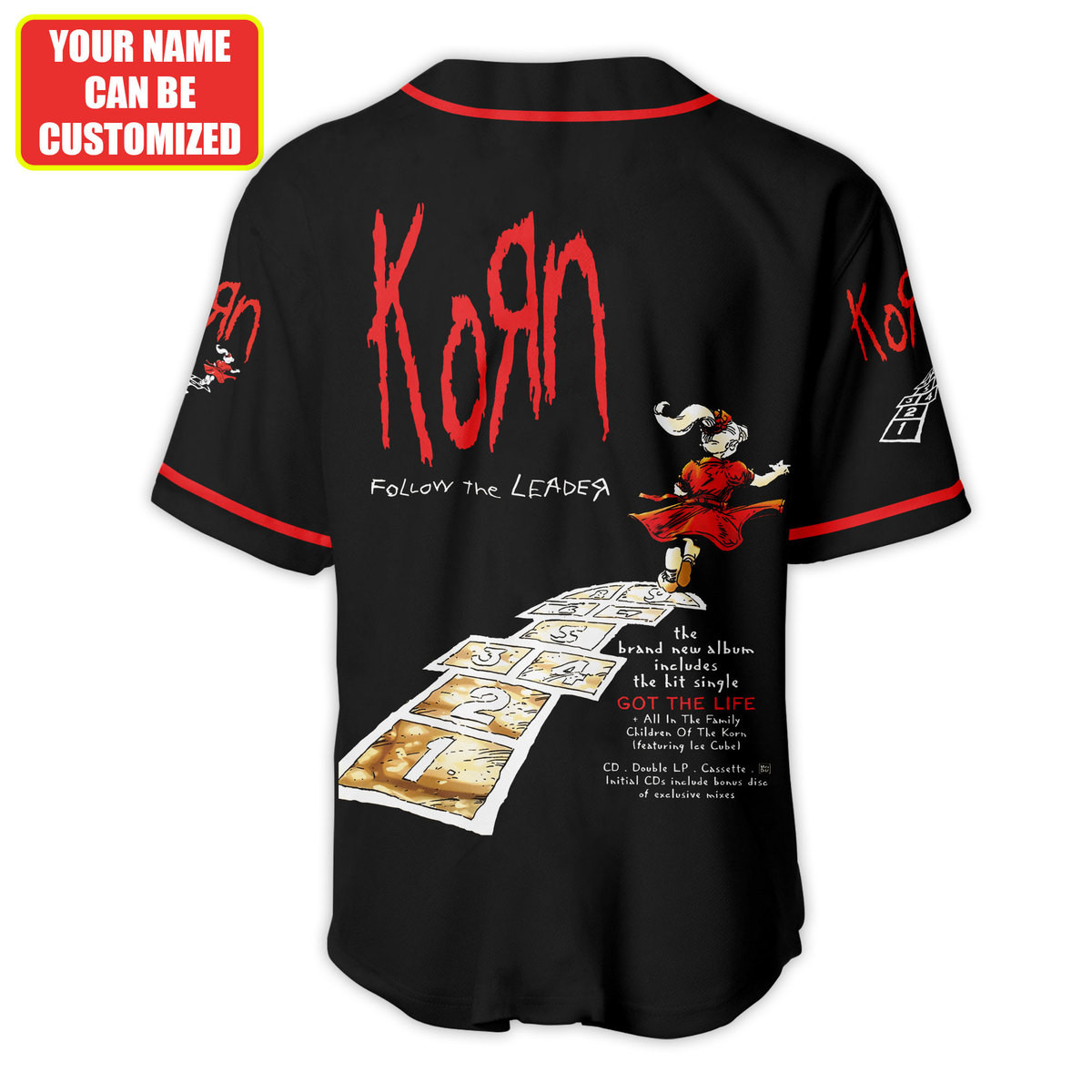 Jerseytrend Korn Band Follow The Leader Personalized Baseball Jersey For Fans - Image 5