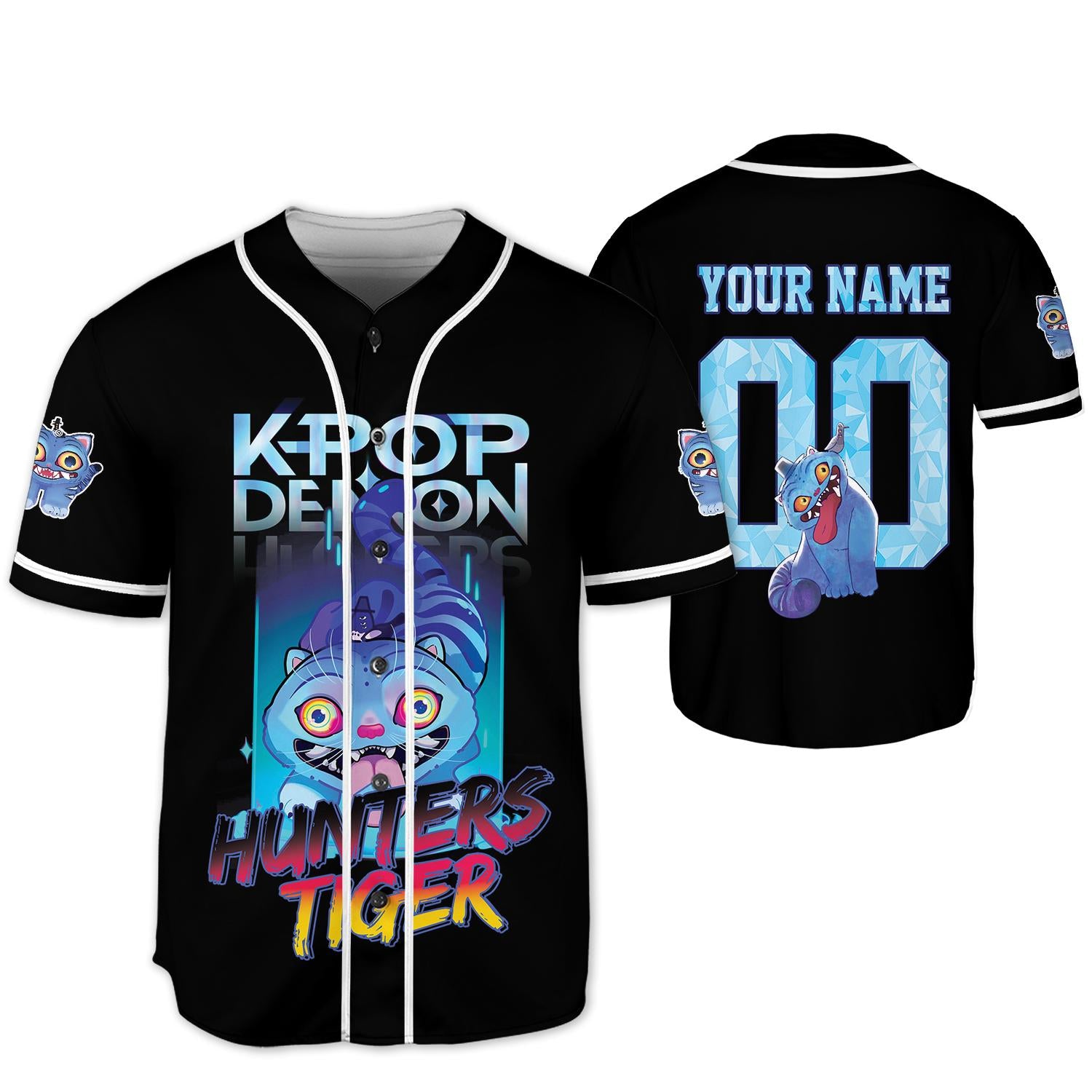 Mckenzieshoponline Kpop Demon Hunter Tiger Personalized Baseball Jersey For Fans