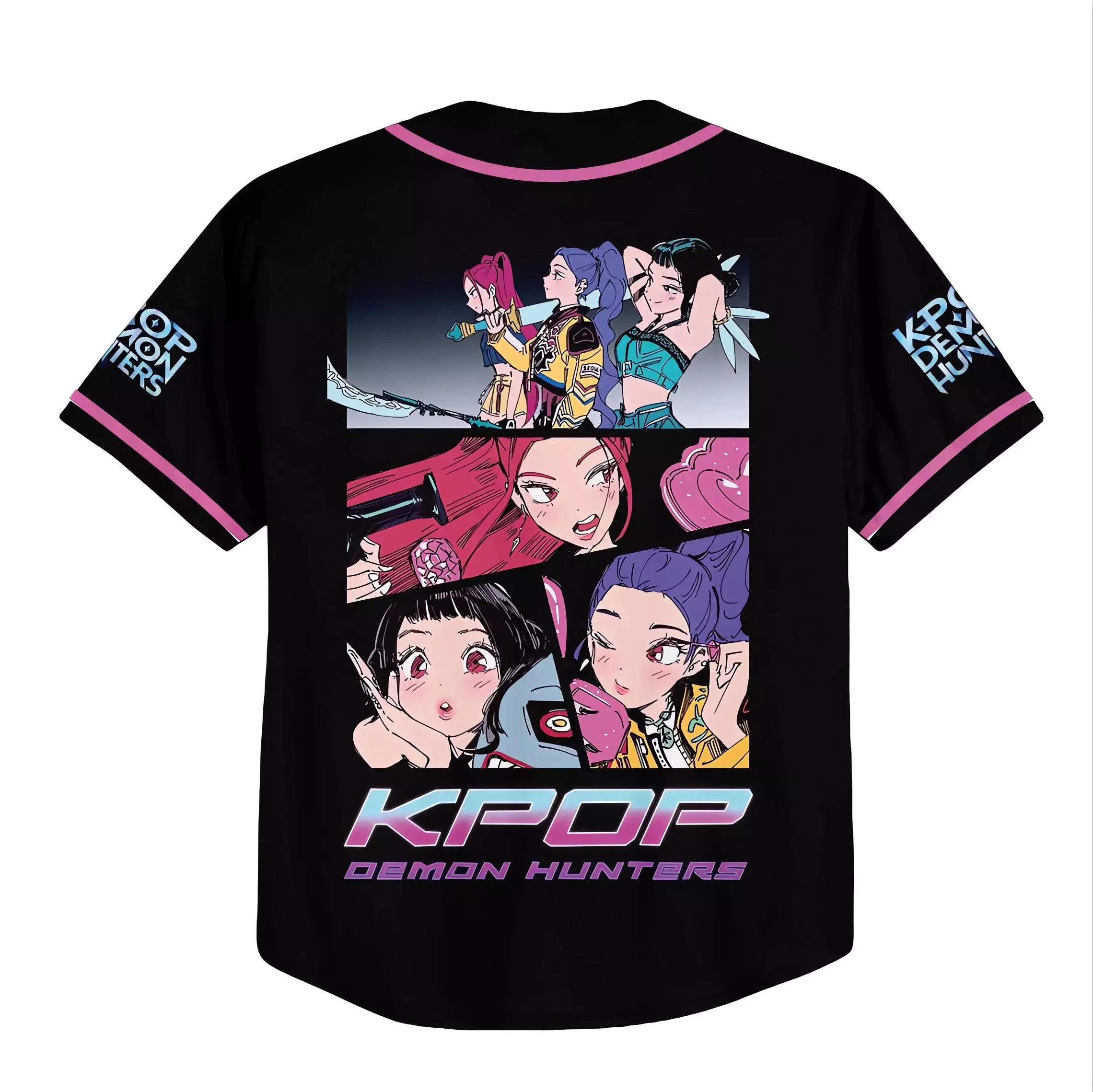 Mckenzieshoponline Kpop Demon Hunters Huntrix Personalized Baseball Jersey For Fans - Image 3