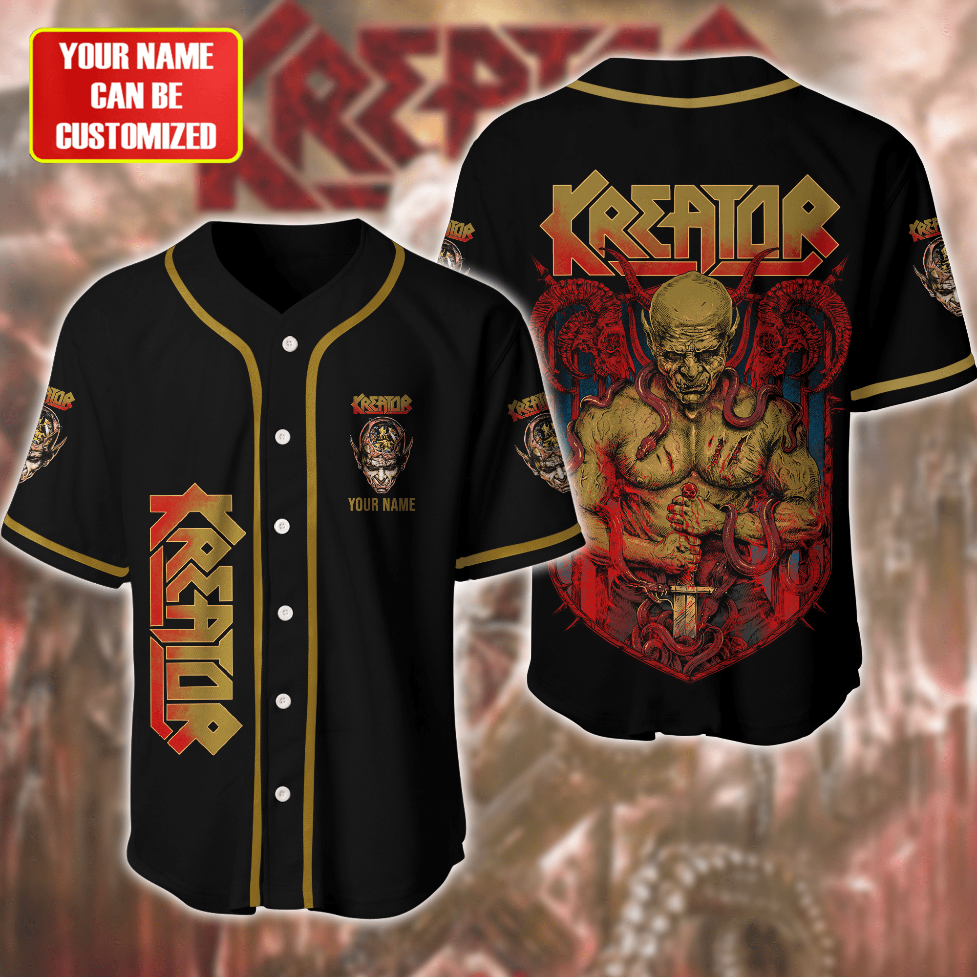 Jerseytrend Kreator Band Personalized Baseball Jersey For Fans