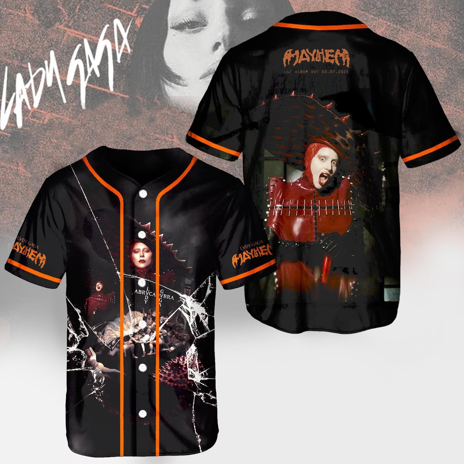 Mckenzieshoponline Lady Gaga Mayhem Tour Personalized Baseball Jersey For Fans