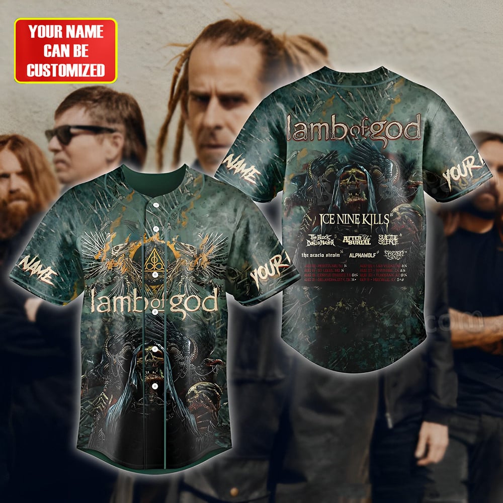 Jerseytrend Lamb of God Band Personalized Baseball Jersey For Fans