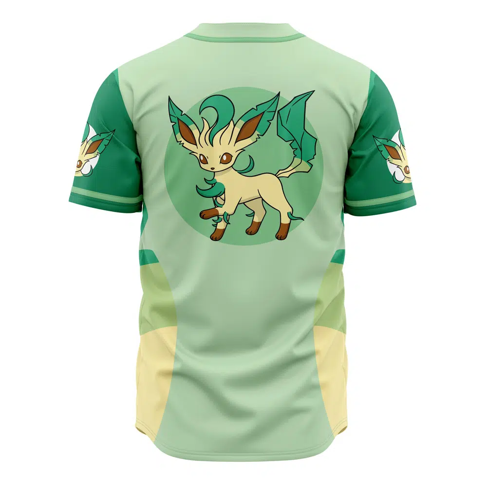 Mckenzieshoponline Leafeon Eeveelution Pokemon Personalized Baseball Jersey For Fans - Image 2