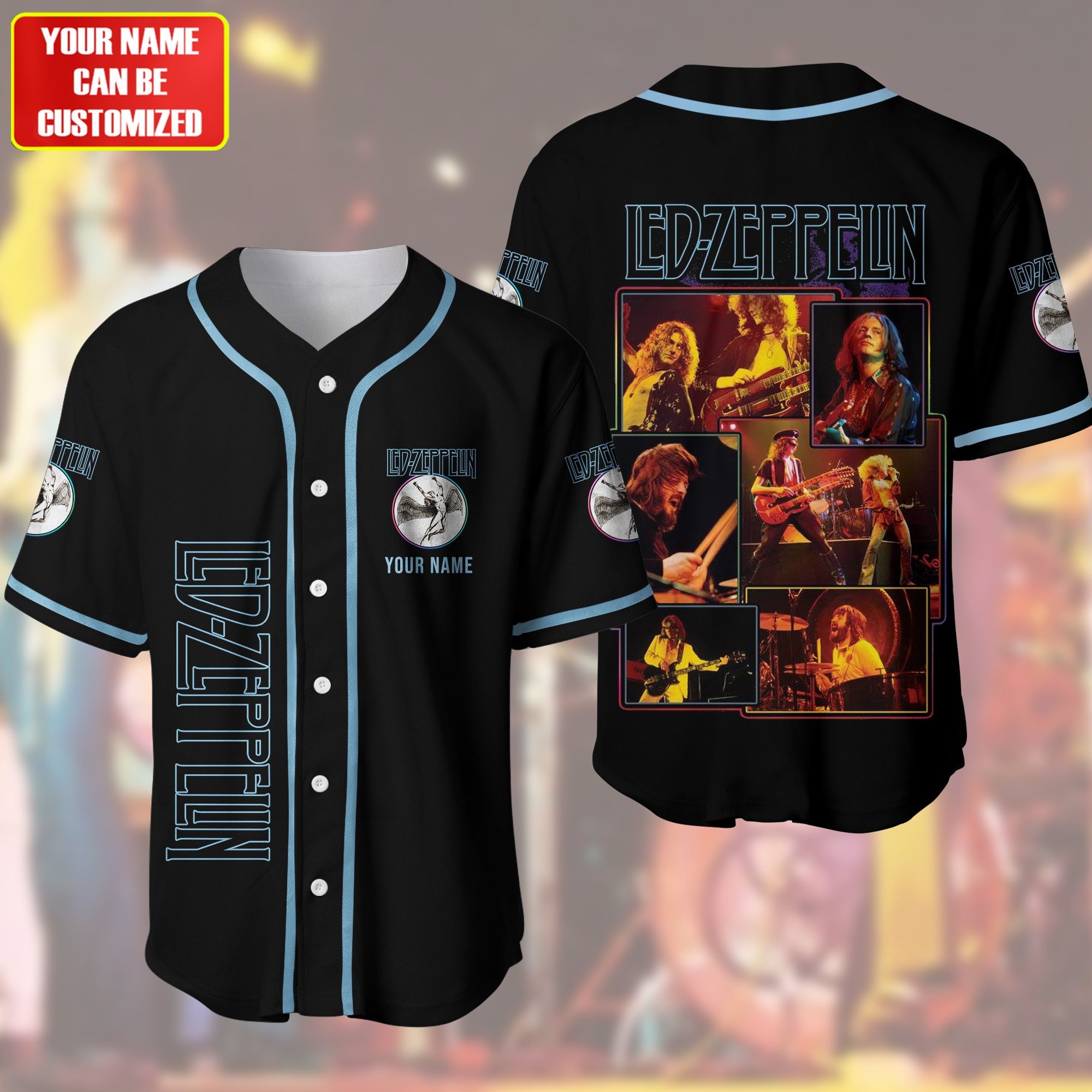Jerseytrend Led Zeppelin Band Personalized Baseball Jersey For Fans