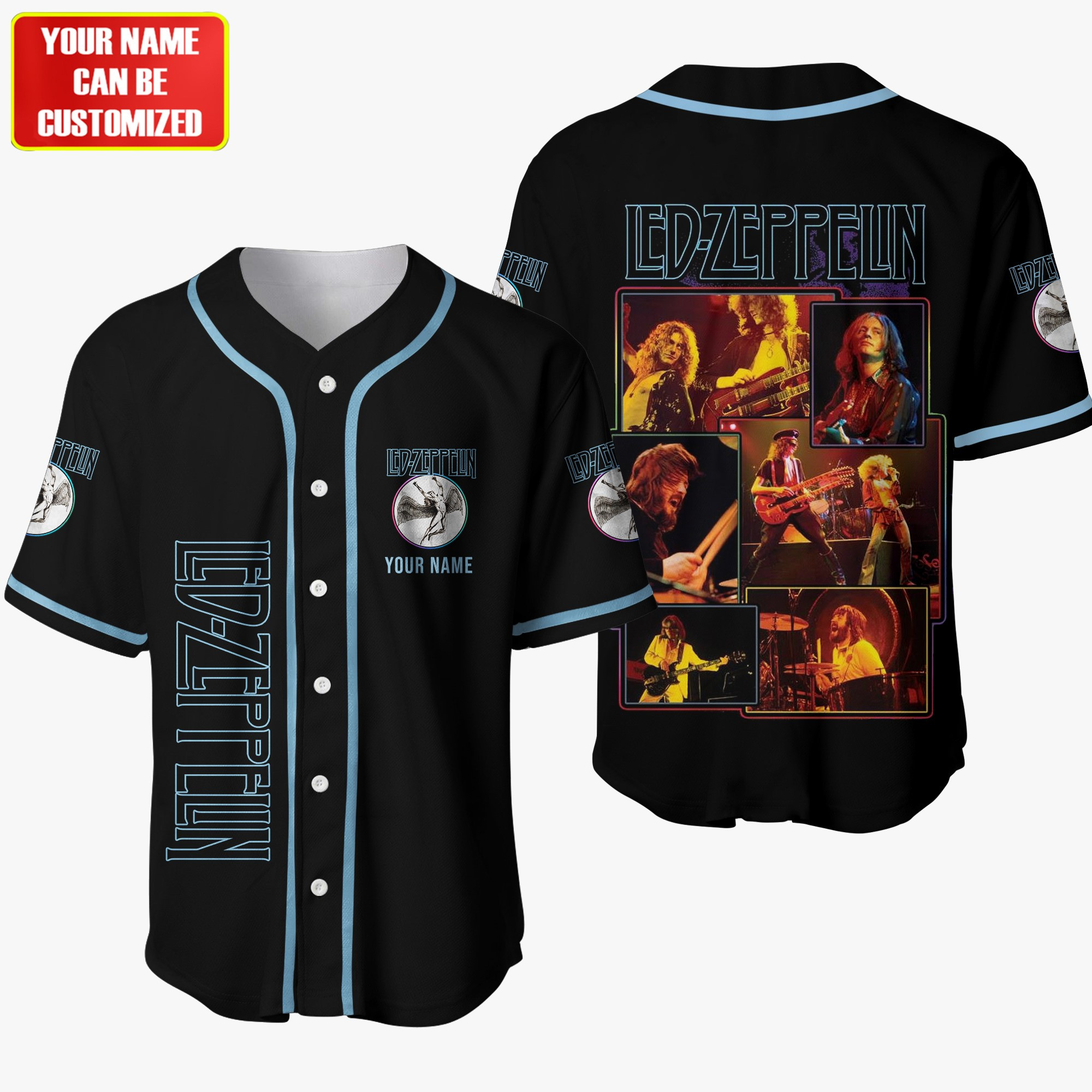Jerseytrend Led Zeppelin Band Personalized Baseball Jersey For Fans - Image 2