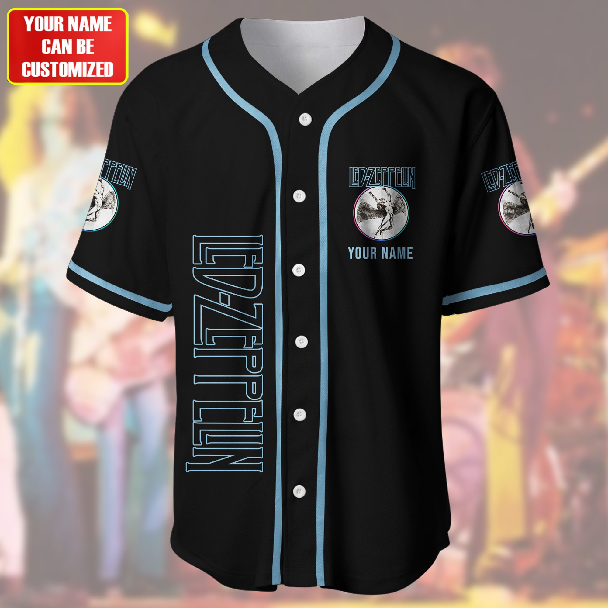 Jerseytrend Led Zeppelin Band Personalized Baseball Jersey For Fans - Image 3