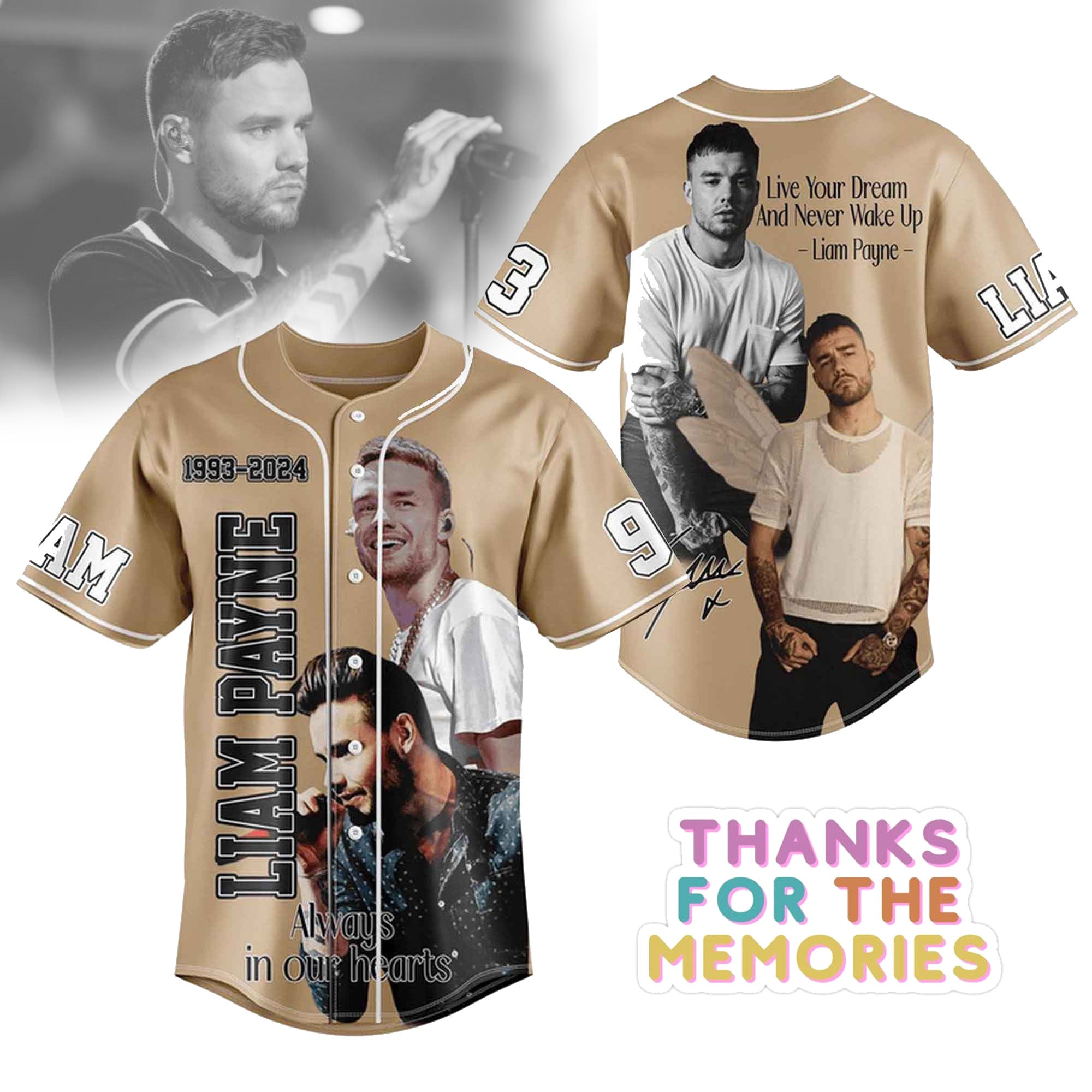 Mckenzieshoponline Liam Payne Personalized Baseball Jersey For Fans