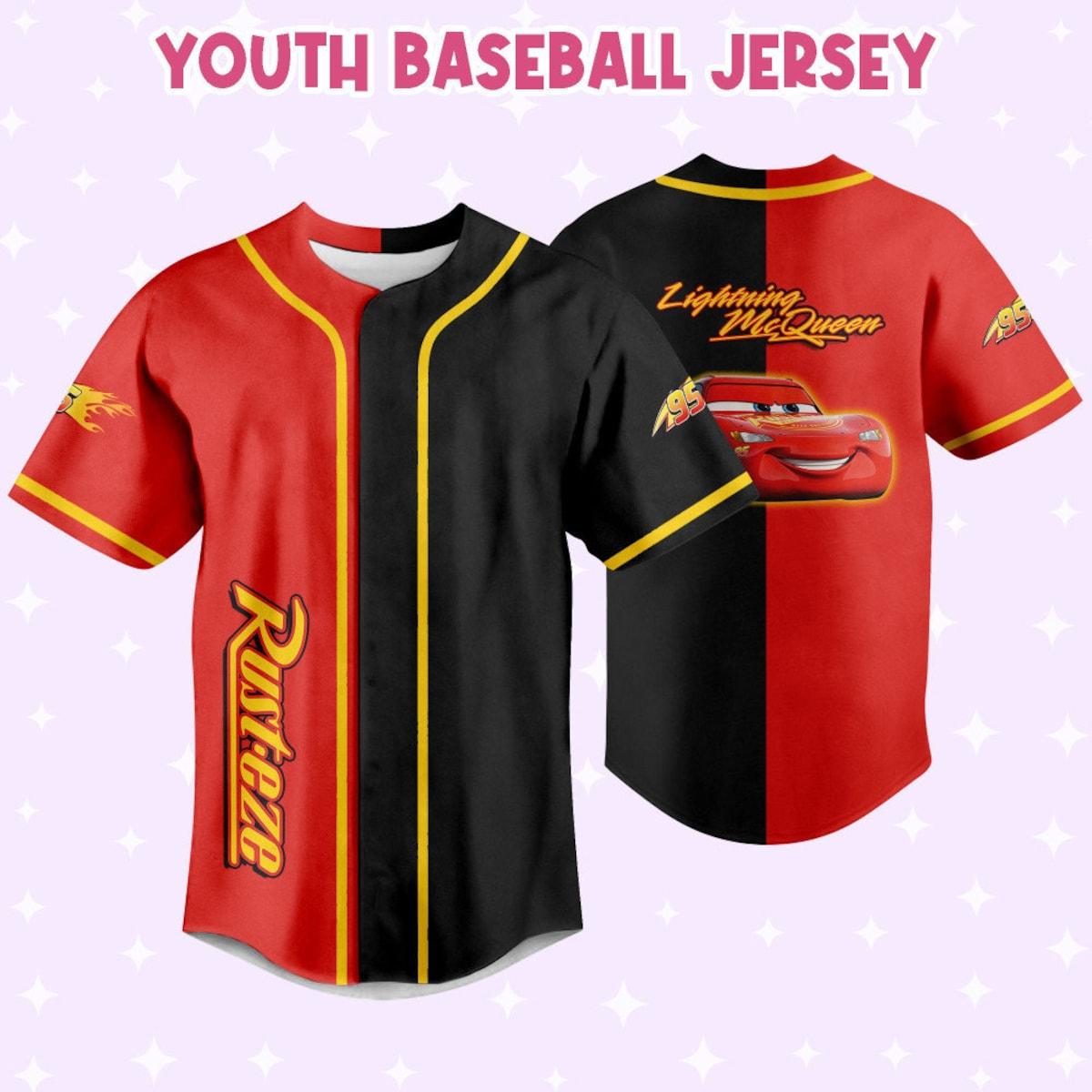 Mckenzieshoponline Lightning Mcqueen Red Black Disney Personalized Baseball Jersey For Fans - Image 6