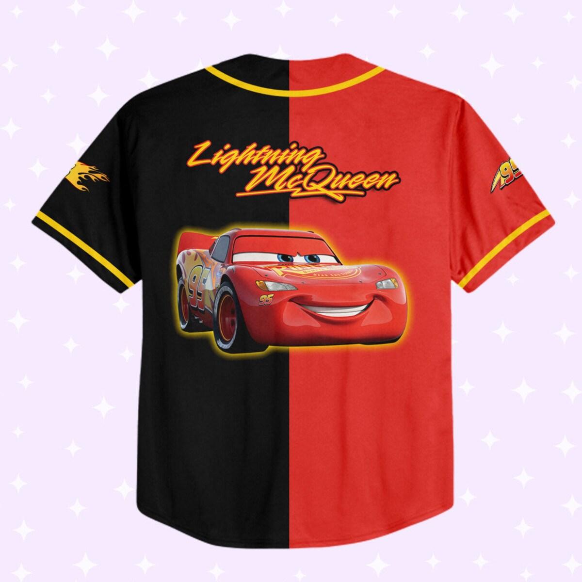 Mckenzieshoponline Lightning Mcqueen Red Black Disney Personalized Baseball Jersey For Fans - Image 4