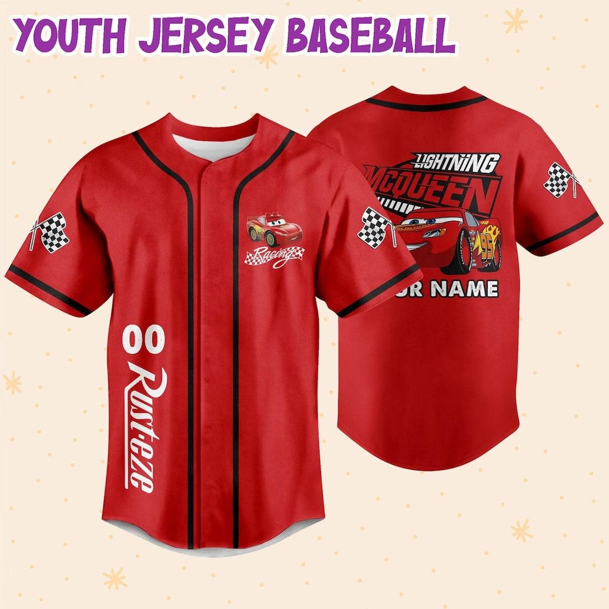 Mckenzieshoponline Lightning Mcqueen Speed Red Dark Personalized Baseball Jersey For Fans - Image 6