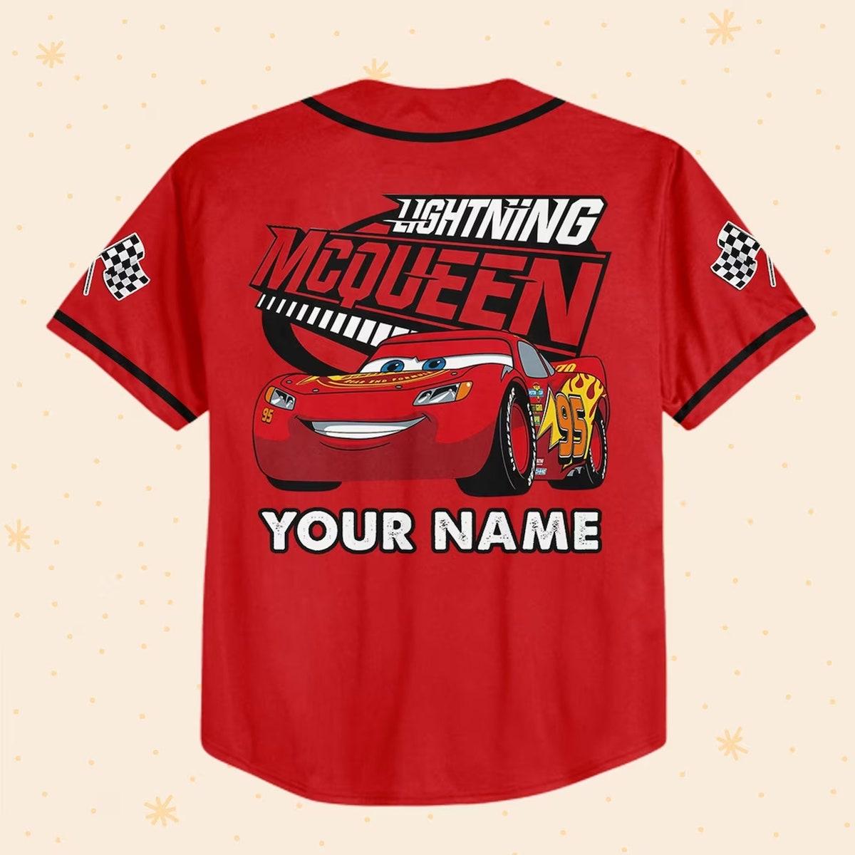 Mckenzieshoponline Lightning Mcqueen Speed Red Dark Personalized Baseball Jersey For Fans - Image 4