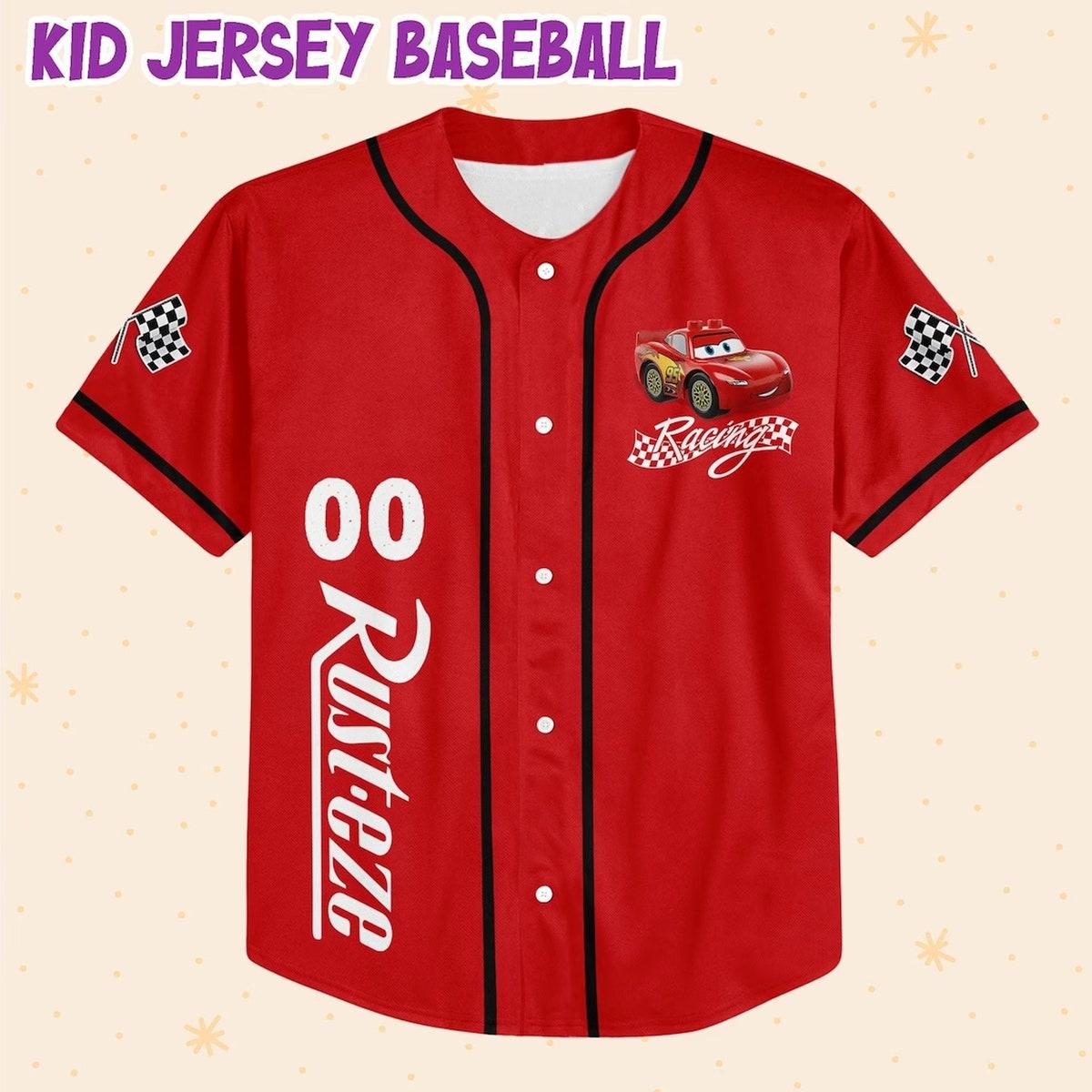 Mckenzieshoponline Lightning Mcqueen Speed Red Dark Personalized Baseball Jersey For Fans - Image 3