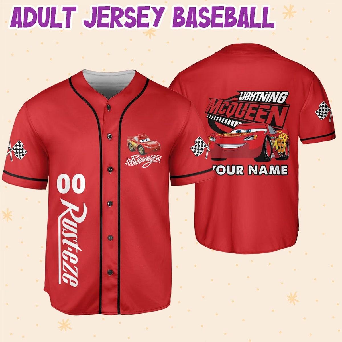 Mckenzieshoponline Lightning Mcqueen Speed Red Dark Personalized Baseball Jersey For Fans - Image 7
