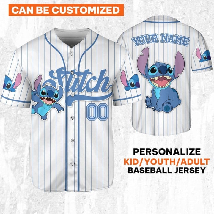 Mckenzieshoponline Lilo & Stitch Disney Personalized Baseball Jersey For Fans