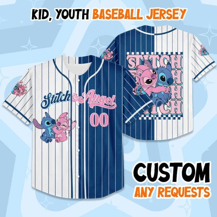 Mckenzieshoponline Lilo & Stitch Disney Personalized Baseball Jersey For Fans