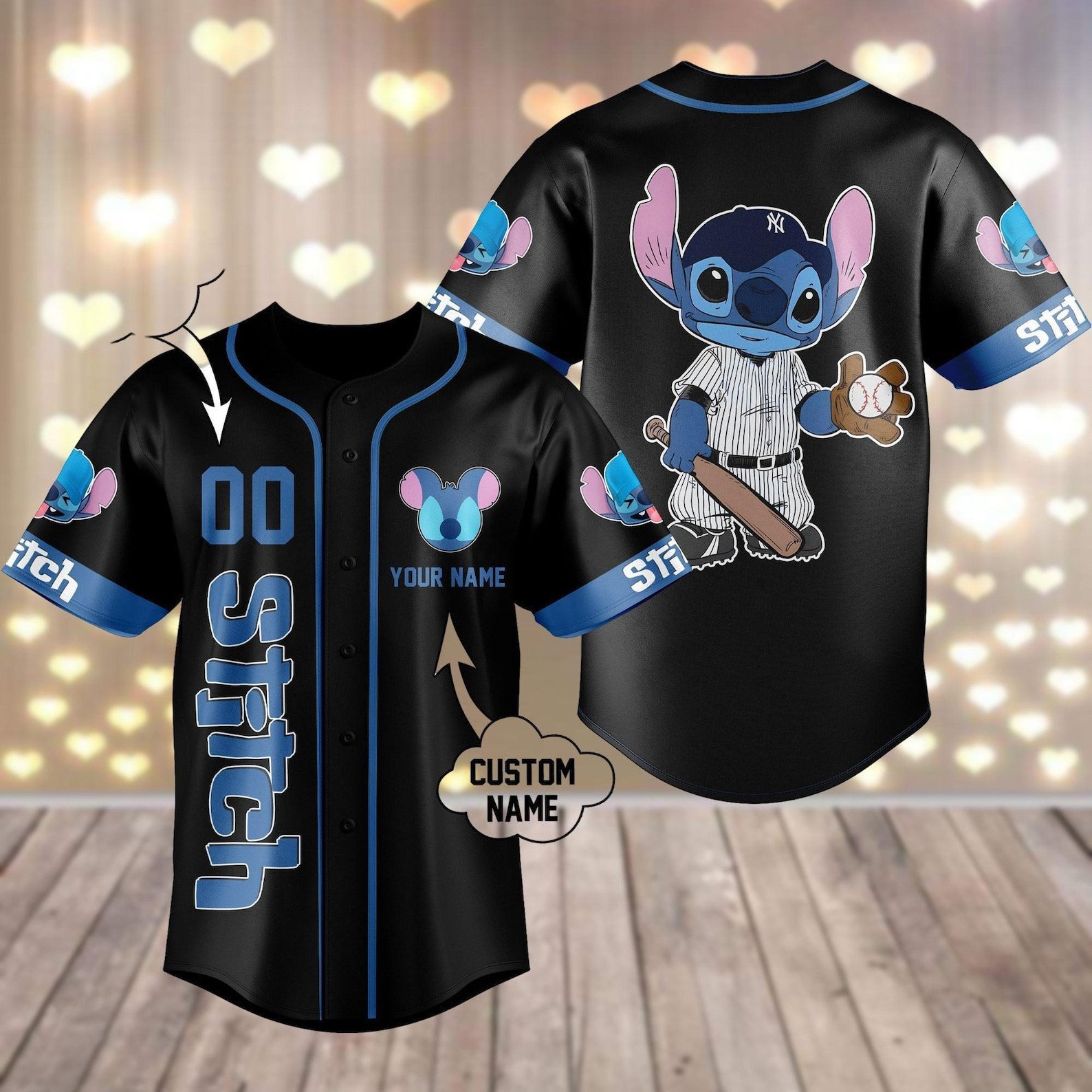 Mckenzieshoponline Lilo & Stitch Disney Personalized Baseball Jersey For Fans