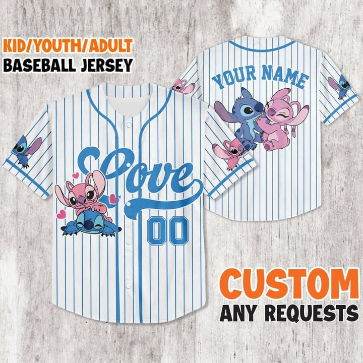 Mckenzieshoponline Lilo & Stitch Disney Personalized Baseball Jersey For Fans