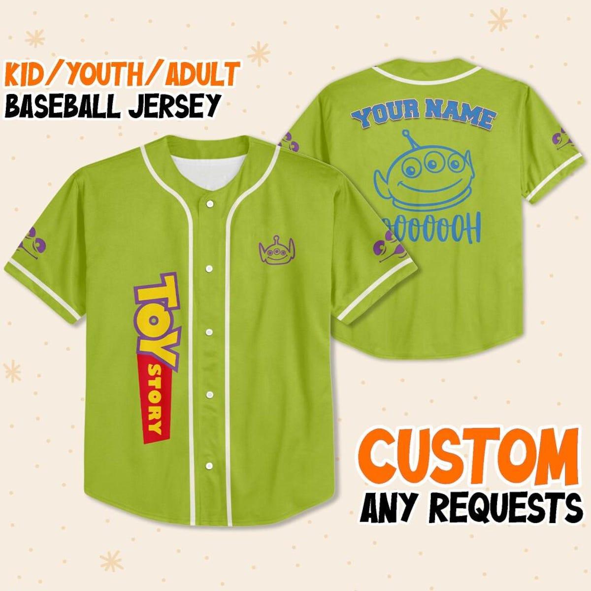 Mckenzieshoponline Little Alien Toy Story Personalized Baseball Jersey For Fans - Image 2