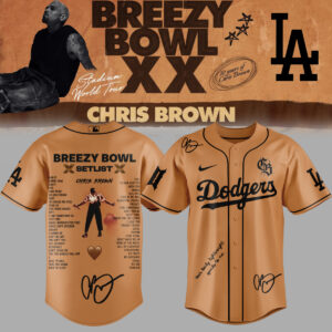 Mckenzieshoponline Los Angeles Dodgers MLB x Chris Brown Breezy Bowl XX Personalized Baseball Jersey For Fans