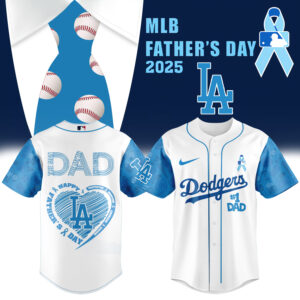 Mckenzieshoponline Los Angeles Dodgers MLB x Fathers Day Personalized Baseball Jersey For Fans
