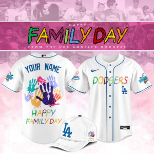 Mckenzieshoponline Los Angeles Dodgers MLB x Fathers Day Personalized Baseball Jersey For Fans