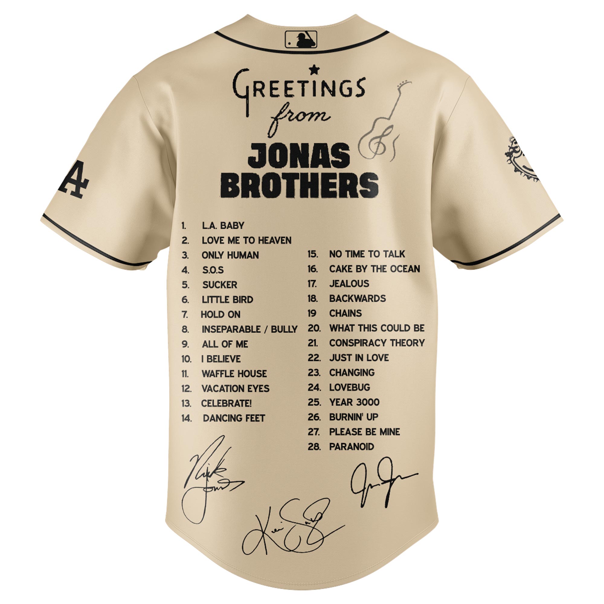 Jerseytrend Los Angeles Dodgers MLB x Greetings From Jonas Brothers Personalized Baseball Jersey For Fans - Image 4