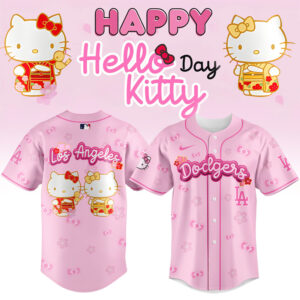 Mckenzieshoponline Los Angeles Dodgers MLB x Hello Kitty Personalized Baseball Jersey For Fans