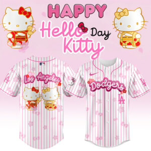 Mckenzieshoponline Los Angeles Dodgers MLB x Hello Kitty Personalized Baseball Jersey For Fans