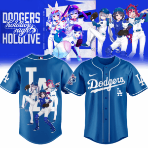 Mckenzieshoponline Los Angeles Dodgers MLB x Hololive Personalized Baseball Jersey For Fans