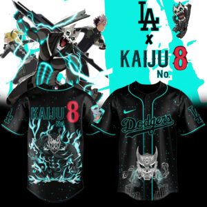 Mckenzieshoponline Los Angeles Dodgers MLB x Kaiju No.8 Personalized Baseball Jersey For Fans
