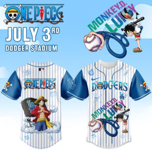 Mckenzieshoponline Los Angeles Dodgers MLB x One Piece Night Personalized Baseball Jersey For Fans
