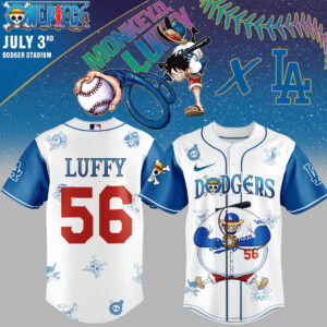 Mckenzieshoponline Los Angeles Dodgers MLB x ONE PIECE Personalized Baseball Jersey For Fans