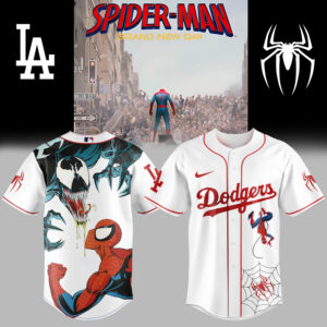 Mckenzieshoponline Los Angeles Dodgers MLB x Spider Man Personalized Baseball Jersey For Fans