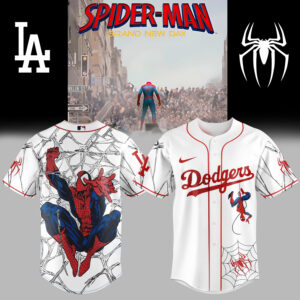 Mckenzieshoponline Los Angeles Dodgers MLB x Spider Man Personalized Baseball Jersey For Fans