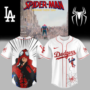 Mckenzieshoponline Los Angeles Dodgers MLB x Spider Man Personalized Baseball Jersey For Fans