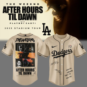 Mckenzieshoponline Los Angeles Dodgers MLB x The Weeknd After Hours Till Dawn Tour Personalized Baseball Jersey For Fans