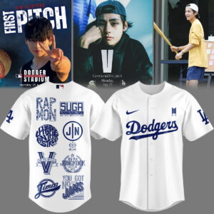Mckenzieshoponline Los Angeles Dodgers MLB x V BTS Personalized Baseball Jersey For Fans