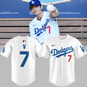 Mckenzieshoponline Los Angeles Dodgers MLB x V BTS Personalized Baseball Jersey For Fans