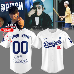 Mckenzieshoponline Los Angeles Dodgers MLB x V BTS Personalized Baseball Jersey For Fans