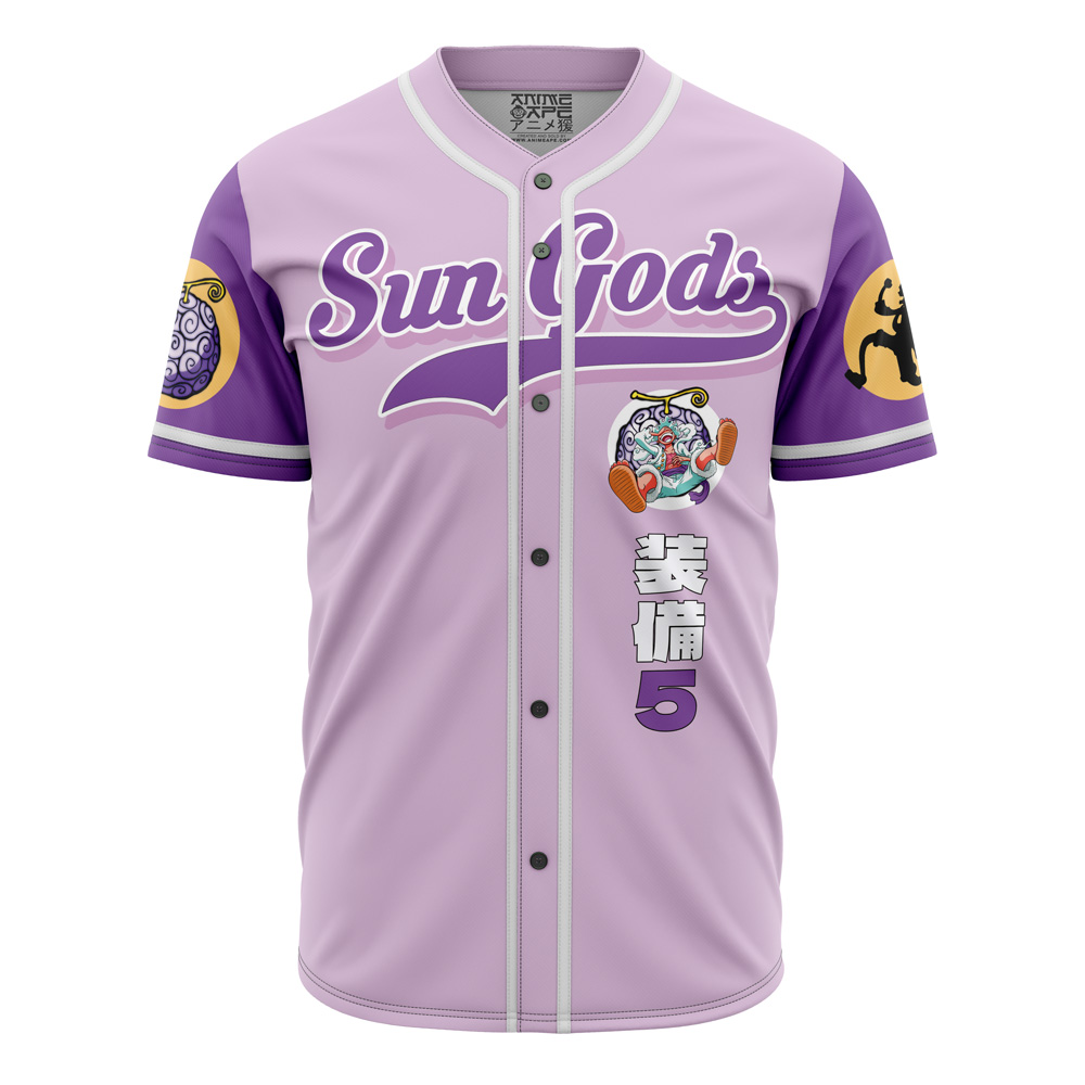 Mckenzieshoponline Luffys Gear 5 Sun God Nika One Piece Personalized Baseball Jersey For Fans