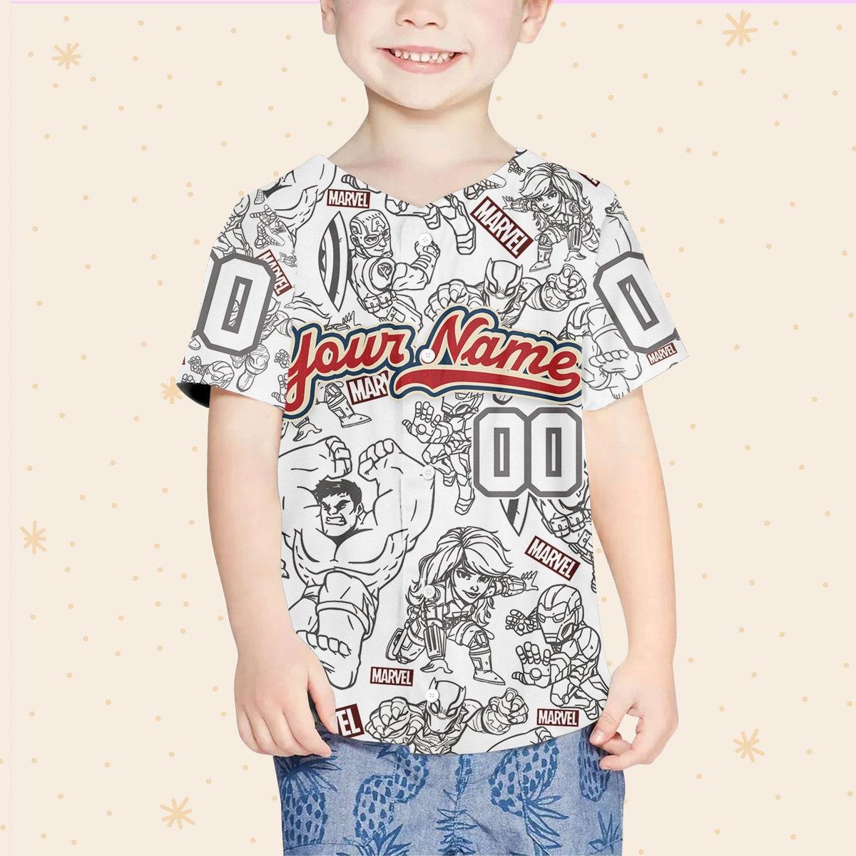 Mckenzieshoponline Marvel Superhero Adventures Disney Personalized Baseball Jersey For Fans - Image 3