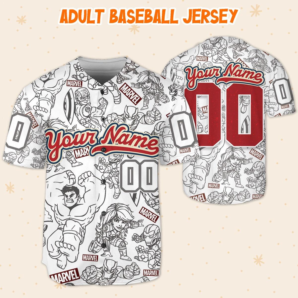 Mckenzieshoponline Marvel Superhero Adventures Disney Personalized Baseball Jersey For Fans - Image 6
