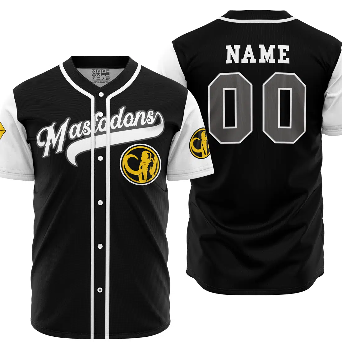 Mckenzieshoponline Mastadons Black Power Rangers Personalized Baseball Jersey For Fans